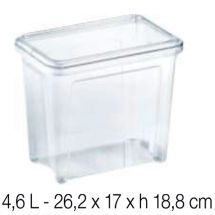 4.6 L, caja organizadora plástica con tapa 