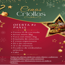 Cena para 15 comensales