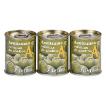 Aceitunas rellenas anchoa ALIMERKA 3x120 g