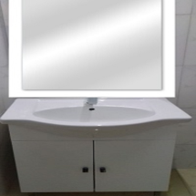 65x33.5x190 cm-Mueble con espejo para baño