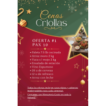 Cena para 10 comensales, Pedir con 48 horas de antelación. Solo La Habana