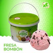 Helado sabor fresa bombón, 3 litros
