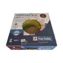 Cable eléctrico H07V-K 1x4 mm², verde-amarillo, 1 m