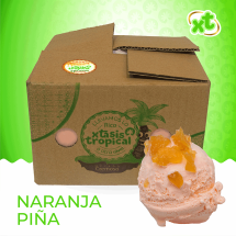 Helado sabor naranja piña, 4 litros