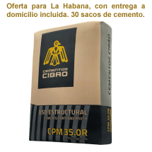 OFERTA 30 bolsas Cemento 42.5 kg, solo La habana. Entrega a domicilio gratis