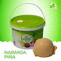 Helado sabor naranja piña, 3 litros