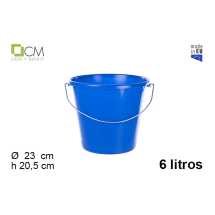  Cubo con asa de metal, 6 L