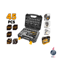 Juego de 45 piezas de llaves de vaso de ¼