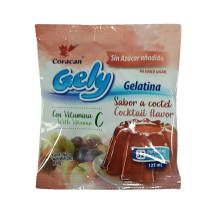Gelatina sabor Coctel, rinde 4 Lt, 92 g 
