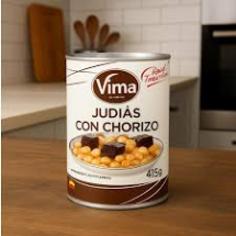 JUDIAS CON CHORIZO 415G C/12 UND VIMA