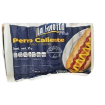 PERRO CALIENTE DE POLLO Y CERDO LA FAVORITA PLUS PQTE 2KG