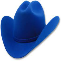 sombrero de celebracion estilo baquero color azul