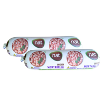 Mortadela de pollo nat, 2u x 1 kg cada una
