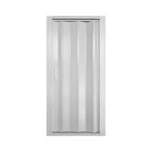 Puerta PVC plegable sin/cristal, 100cm x 210cm x 1cm, color blanco.