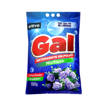 DETERGENTE EN POLVO MULTIUSO FLORES 1000 GRAMOS, MARCA GAL  