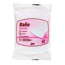 ESTROPAJO AM FIBRA BLANCA BANO P2 2U