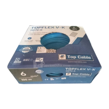 Cable eléctrico H07V-K 1x6 mm², azul, 1 m