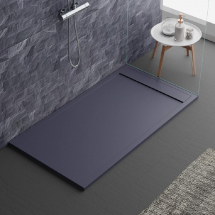 Plato de ducha smart pizarra acabado negro 70x160 cm