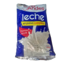 Leche en Polvo completa 400 gr, con vitaminas A y D, marca Los Andes.