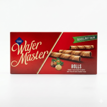 Wafer Master Rollos con crema de avellana 65 gr