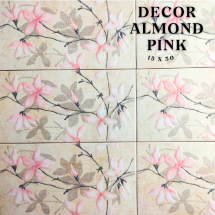 Losa cerámica Decor almond pink 15x30 cm