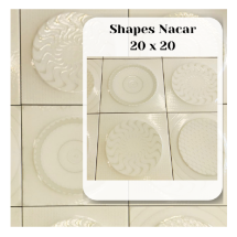 Losa cerámica Shapes nácar 20x20 cm