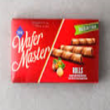 Wafer Master Rollos con crema de avellana 65 gr