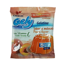 Gelatina sabor Melocoton, rinde 4 Lt, 92 g 