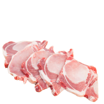 1 kg-Chuletas frescas de cerdo sin piel