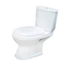 Muebles sanitarios Set 2 piezas  tasa y tanque con herraje y tapa.