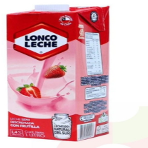 Leche semidescremada sabor frutilla, 1L