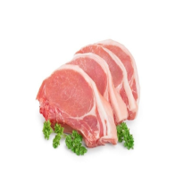 Chuletas de cerdo 5 lb - corte de lomo de cerdo,incluye piel y hueso