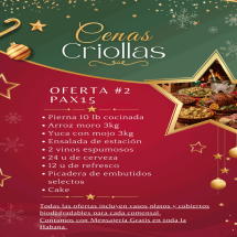 Cena para 15 comensales. Pedir con 48 horas de antelación. Solo La Habana