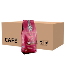 Café SERRANO tostado y molido. Combo 10 unidades de 500g