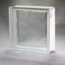 190x190x80 mm-Bloque de vidrio nublado gris