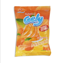Gelatina Gely Melocoton 8 porciones - gelatina de melocoton 170 gr