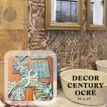 Losa cerámica Decor Century ocre 20x20 cm