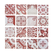Losa cerámica Mainzu Oporto red 20x20 cm