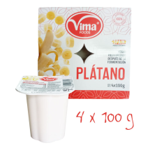 Yogur de plátano, 4x100 g 