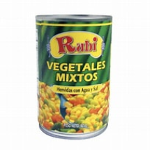 Vegetales Mixtos en Agua y Sal 425g RUBI