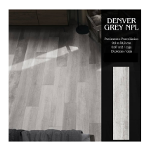 Pavimento porcelánico Denver grey NPL 9.8x59.3 cm