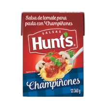 Salsa para pasta de Champiñones Hunt’s, 360 Gr