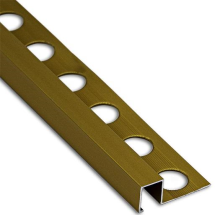 Listelo aluminio R12x10 mm, 2.6 m, oro mate