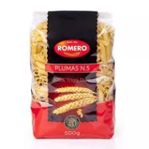 PASTA MACARRON PLUMA-5 RAYADA ROMERO 500 G