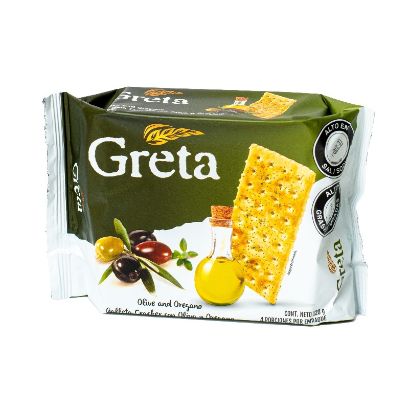 Galletas de soda Greta  con aceite de oliva y oregano 30 gr x 4 ud
