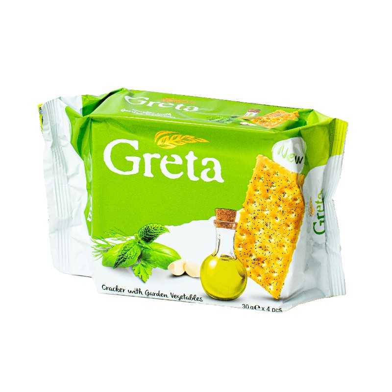 Galletas de soda Greta  con vegetales surtidos 30 gr x 4 ud
