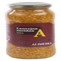 Lenteja cocida Alimerka frasco 750g
