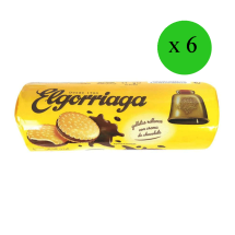 Galletas rellenas con crema sabor chocolate, , 6 x 90 g