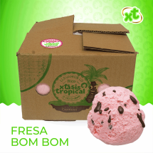 Helado fresa bombón, 4 litros