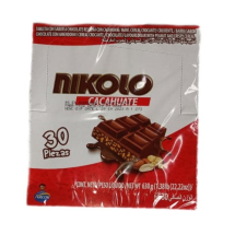 30 unidades, chocolate Nikolo, 21g
